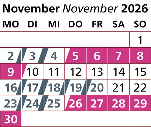 U76 Kalender November