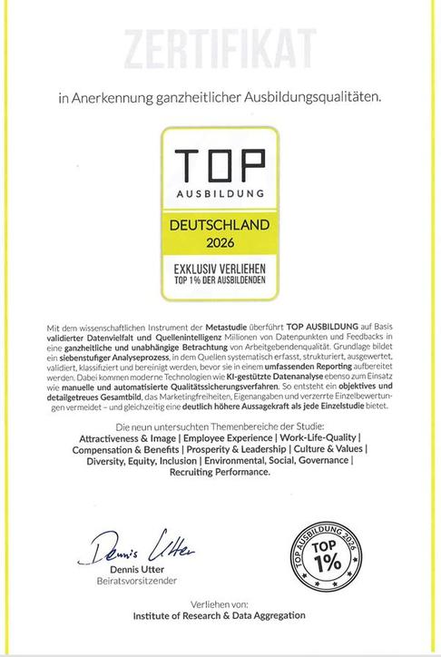 Zertifikat Top